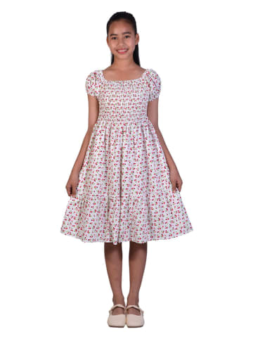 Deux ans de vacances Kleid in Weiß/ Rot