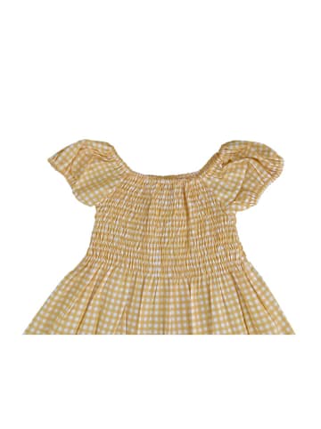 Deux ans de vacances Sukienka w kolorze żółto-białym