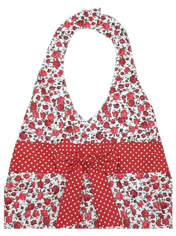 Deux ans de vacances Jurk rood/wit