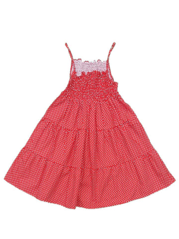 Deux ans de vacances Jurk rood/wit