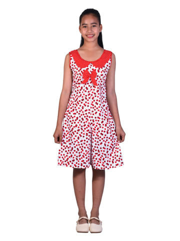 Deux ans de vacances Sukienka w kolorze czerwono-białym