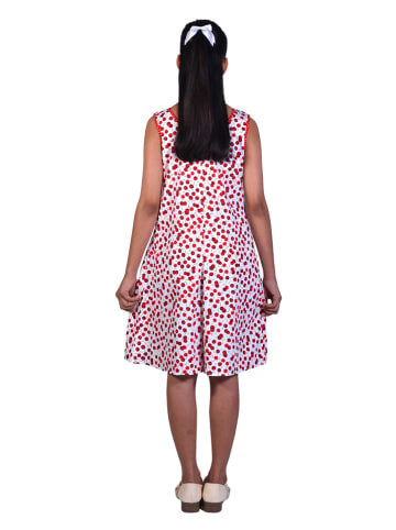 Deux ans de vacances Kleid in Rot/ Weiß