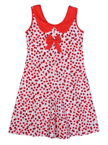 Deux ans de vacances Kleid in Rot/ Weiß