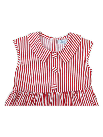 Deux ans de vacances Jurk rood/wit