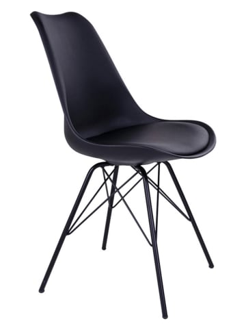 House Nordic 2-delige set: stoelen zwart - (B)55 x (H)86 x (D)48 cm