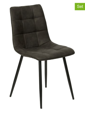 House Nordic 2er-Set: Stühle in Anthrazit - (B)44 x (H)86 x (T)55 cm