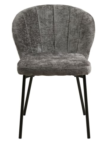 House Nordic 2-delige set: eetkamerstoelen "Roanne" grijs/zwart - (B)66 x (H)80 x (D)59 cm
