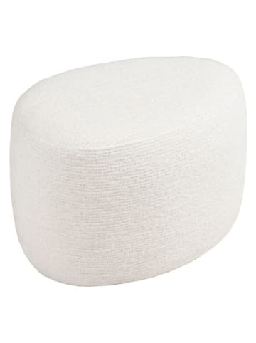 House Nordic Poef "Hilo" wit - (B)55 x (H)40 x (D)39 cm