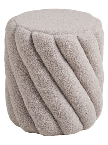 House Nordic Poef "Sana" grijs - (H)40 x Ø 38 cm