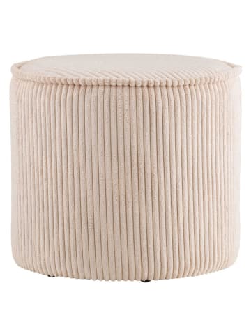 House Nordic Pouf "Taupo" in Beige - (H)35 x Ø 40 cm