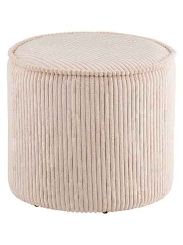 House Nordic Pouf "Taupo" in Beige - (H)35 x Ø 40 cm 