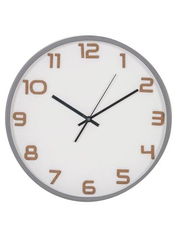 House Nordic Wanduhr "Greenwich" in Hellgrau - Ø 35 cm