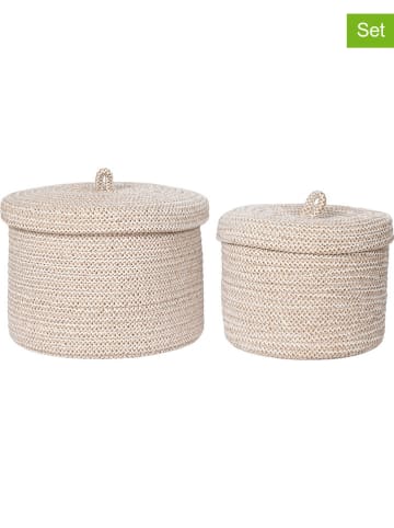 House Nordic Kosze (2 szt.) "Sebal" w kolorze beżowym