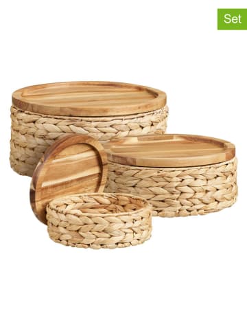 House Nordic Koszyki (3 szt.) "Botofte" w kolorze beżowym