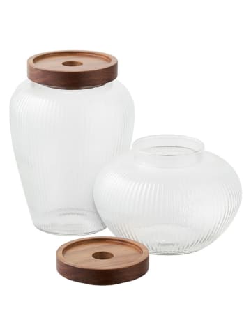 House Nordic Słoiki (2 szt.) "Maya" w kolorze brązowym