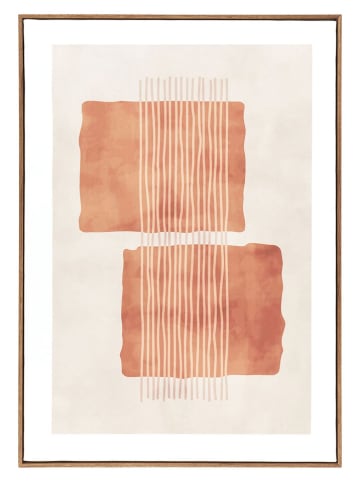 House Nordic Ingelijste kunstdruk "Mina" beige/lichtbruin - (B)50 x (H)70 cm