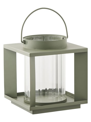 House Nordic Lantaarn "Lohals" groen/transparant - (B)18 x (H)20,5 x (D)18 cm