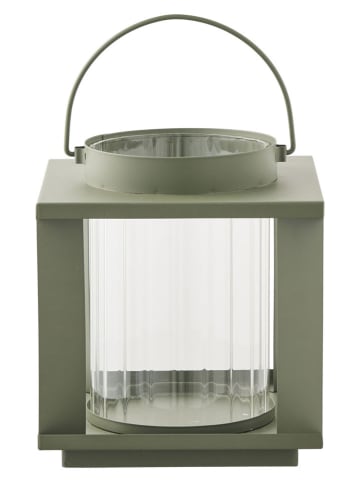House Nordic Lantaarn "Lohals" groen/transparant - (B)18 x (H)20,5 x (D)18 cm