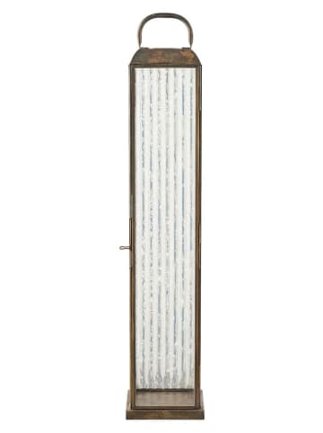 House Nordic Lantaarn "Herslev" bruin/transparant - (B)12 x (H)60 x (D)12 cm