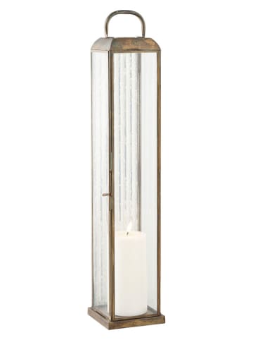 House Nordic Lantaarn "Herslev" bruin/transparant - (B)12 x (H)60 x (D)12 cm