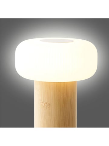 House Nordic Lampa stołowa LED "Stafford" w kolorze biało-beżowym - wys. 18 x Ø 13,5 cm