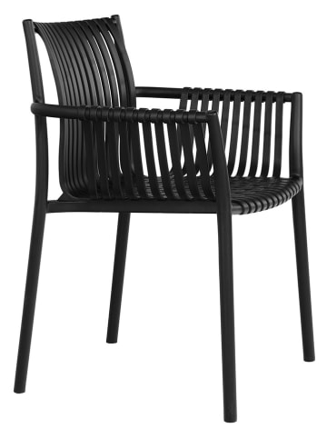 House Nordic Krzesła ogrodowe (2 szt.) w kolorze czarnym - 59,5 x 82,5 x 56,5 cm