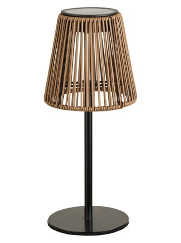 House Nordic Ledsolarlantaarn "Salford" lichtbruin/zwart - (H)30,5 x Ø 13,5 cm