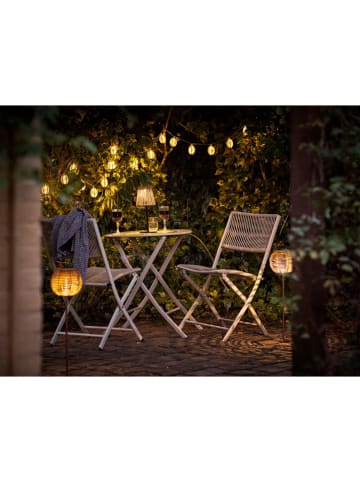 House Nordic Ledsolarlantaarn "Salford" lichtbruin/zwart - (H)30,5 x Ø 13,5 cm