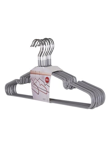 House Nordic 10-delige set: kledinghangers grijs - (B)41 x (H)18 cm