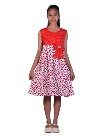 Deux ans de vacances Kleid in Rot/ Rosa