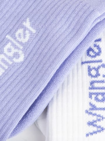 Wrangler 2er-Set: Socken in Weiß/ Flieder