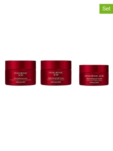 Hyaluxir 3-delige set: "Hyaluronic Acid", hydraterende crème, nachtcrème & oogserum