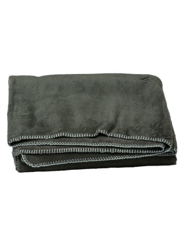 David Fussenegger Heim- & Schlafdecke "Prato - Uni" in Khaki