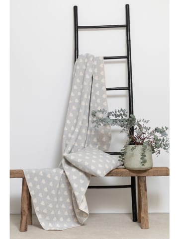 David Fussenegger Poszewka "Hearts" w kolorze jasnoszaro-kremowym na poduszkę