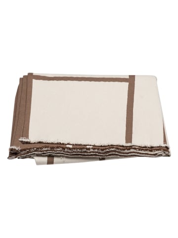 David Fussenegger Teppich "Goliath - Linien" in Creme/ Hellbraun