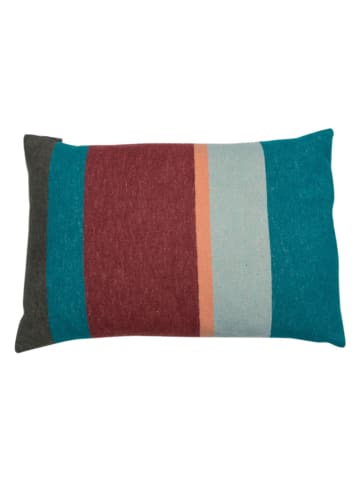 David Fussenegger Kissenhülle "Silvretta - Colorblock" in Petrol/ Bordeaux