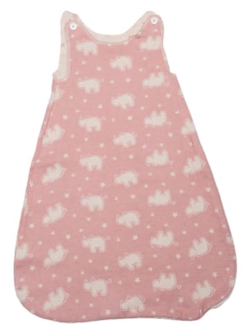 David Fussenegger Flanellschlafsack "Juwel - Nashörner" in Rosa