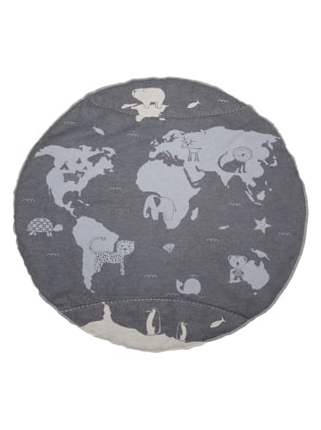 David Fussenegger Krabbeldecke "Juwel - Weltkugel" in Grau/ Braun