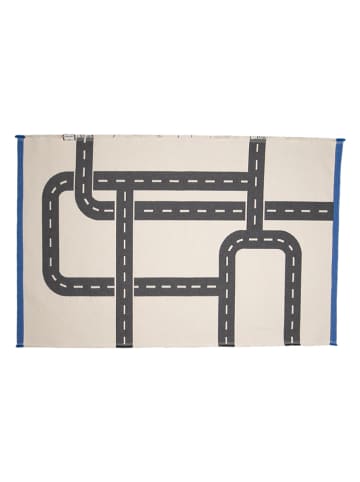 David Fussenegger Teppich "Goliath - Straße" in Anthrazit/ Creme