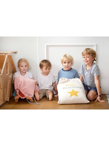 David Fussenegger Worek "Happy Birthday" w kolorze beżowym