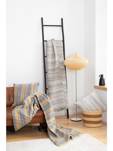 David Fussenegger Kissenhülle "Deco - Rippen" in Beige/ Grau