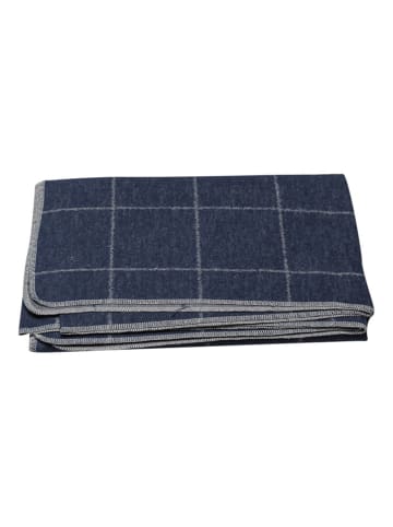 David Fussenegger Koc flanelowy "Silvretta" w kolorze granatowym