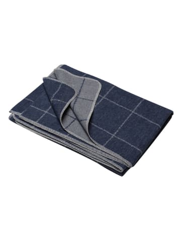 David Fussenegger Koc flanelowy "Silvretta" w kolorze granatowym