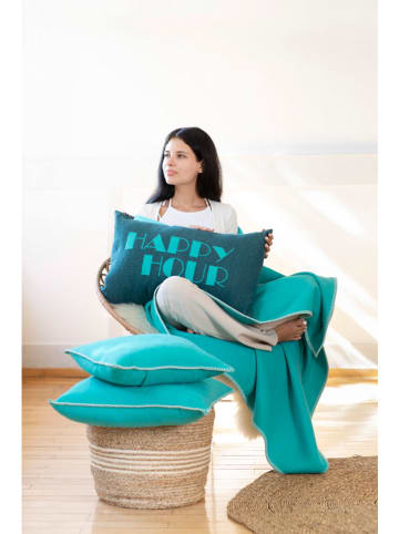 David Fussenegger Poszewka "Nova - Happy Hour" w kolorze turkusowym na poduszkę