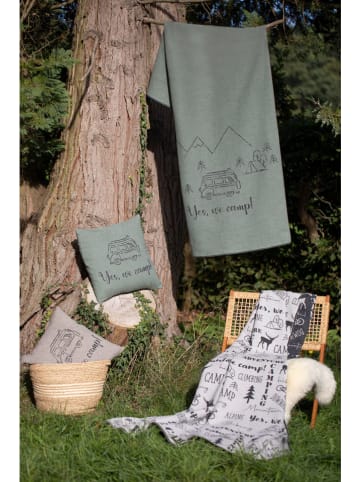 David Fussenegger Koc flanelowy "Luca - Sketchnotes Outdoor" w kolorze szaro-czarnym