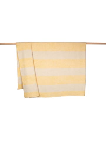 David Fussenegger Überwurf "Riva - Blockstreifen" in Beige/ Senf