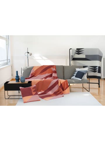 David Fussenegger Koc flanelowy w kolorze pomarańczowo-czerwono-jasnoróżowym