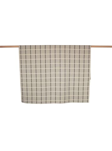 David Fussenegger Baumwolldecke "Jade - Karo" in Grau/ Creme