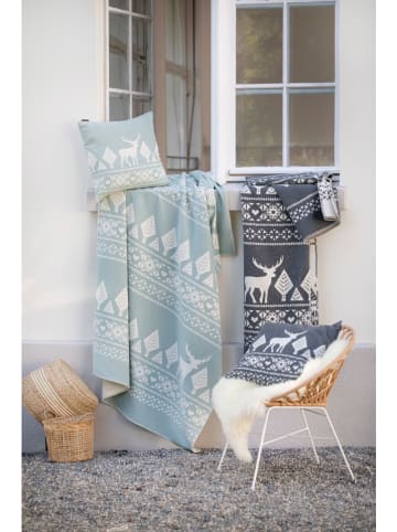 David Fussenegger Poszewka w kolorze kremowo-szarym na poduszkę