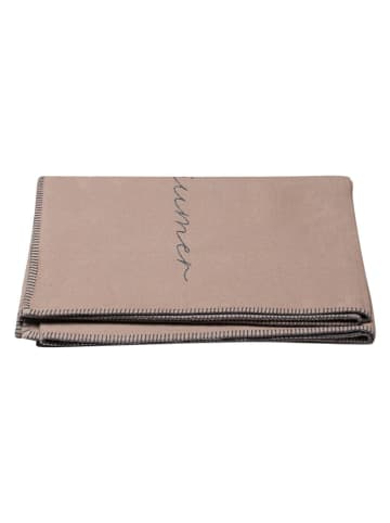 David Fussenegger Baumwolldecke "Jade - Tagträumer" in Beige